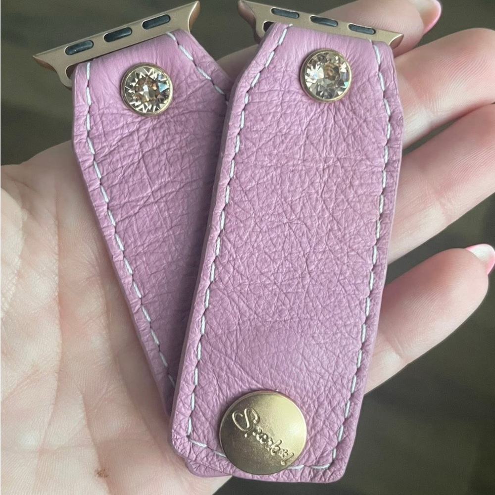 Pink Leather Watchband